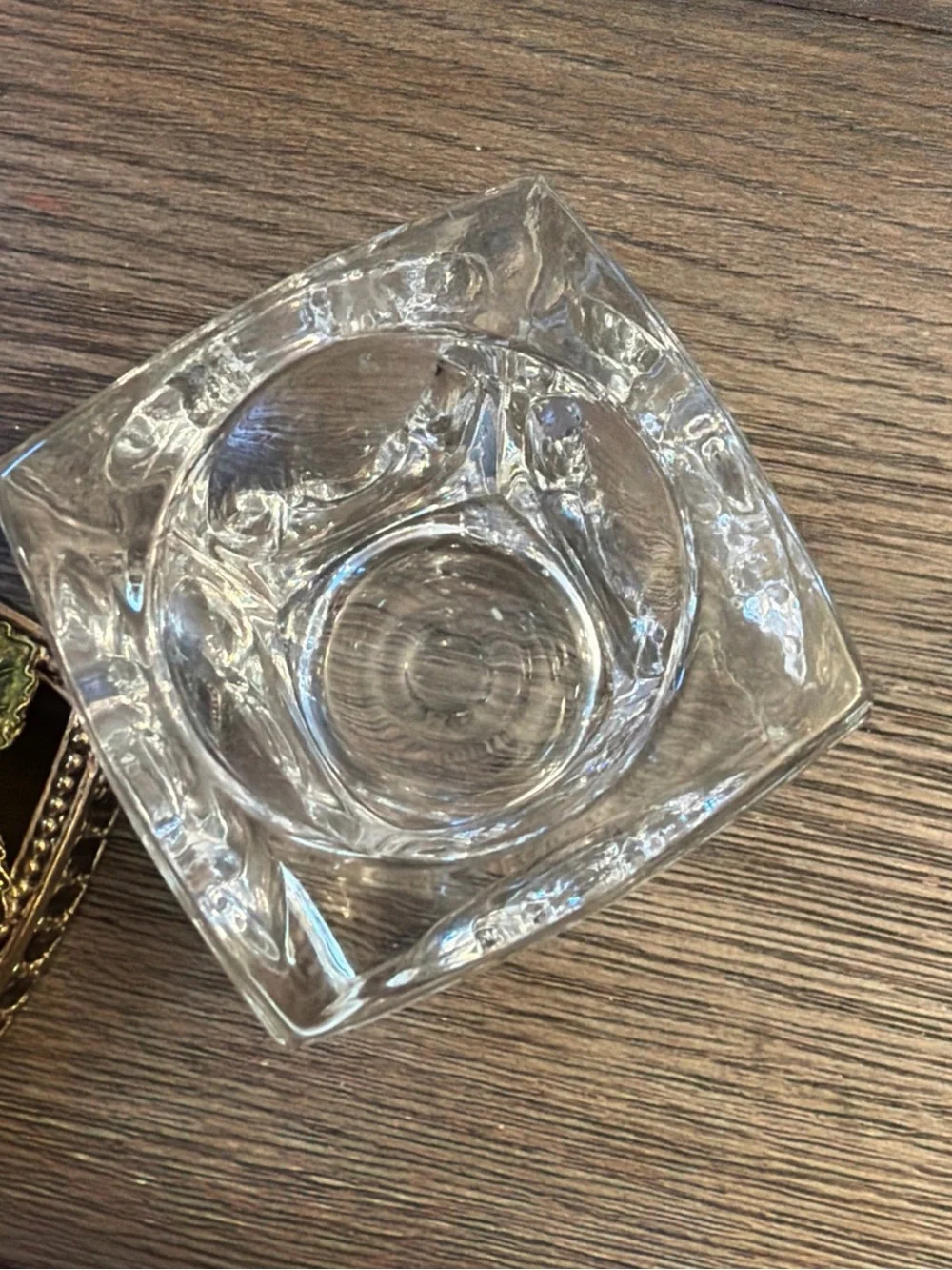 Glass Trinket Box with Enamel Ladybug Lid